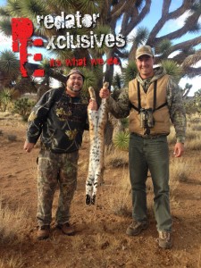 Brian and Predator Exclusives' guide, Chris Chavez, with Brian's bobcat.