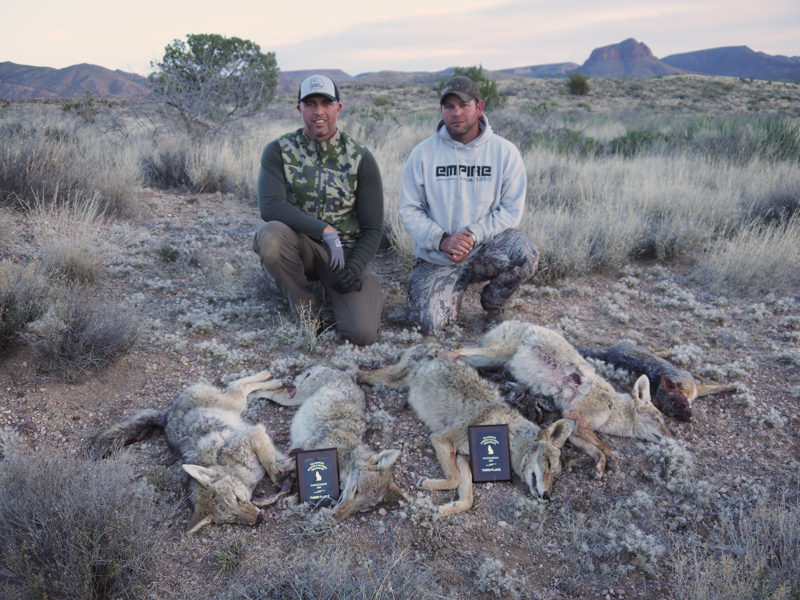 Craig Steele & Mike Collins take 3rd in a 100+ Predator Hunting Contest.