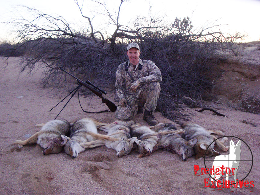 Ian Chappel came out from Pennsylvania for his guided coyote hunt. 